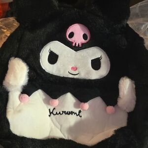 Kuromi Black and White Plush Bag